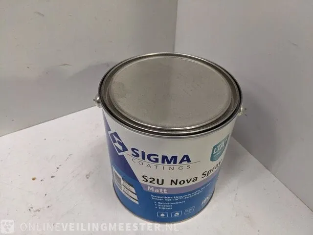 Ca. 22,5 liter sigma nova satin spraylak wit - afbeelding 2 van  3