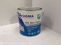Ca. 22,5 liter sigma nova satin spraylak wit - afbeelding 3 van  3
