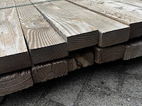 Ca. 22x douglas balk | licht vergrijsd , 5 x 10 x 300 cm - afbeelding 2 van  2