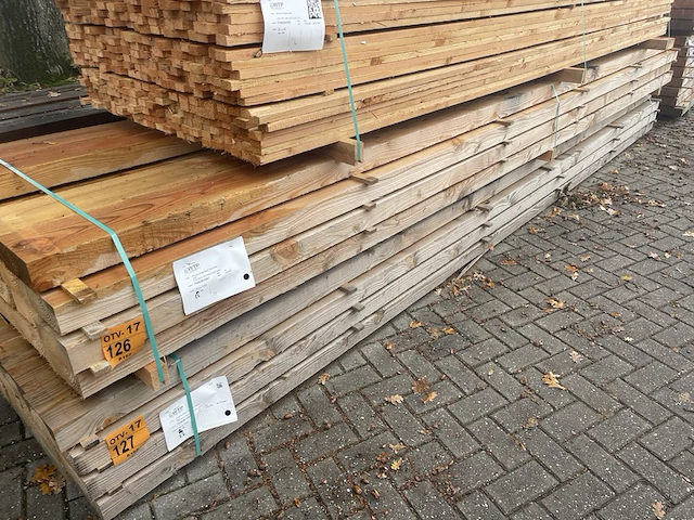 Ca. 22x douglas balken fijnbezaagd, 75x175mm, lengte 500cm - afbeelding 4 van  4