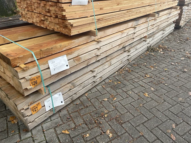 Ca. 22x douglas balken fijnbezaagd, 75x175mm, lengte 500cm - afbeelding 4 van  4