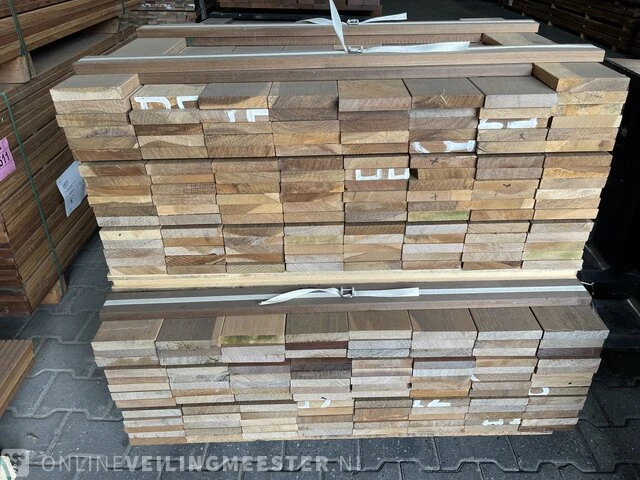 Ca. 234x ipé prime hardhouten planken gescchaafd, 21x120mm, lengte 130/65cm, 104/95cm - afbeelding 3 van  3