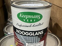 Ca. 23x blikken lakverf, koopmans verf, hoogglans, waddenklei 545 - afbeelding 2 van  4