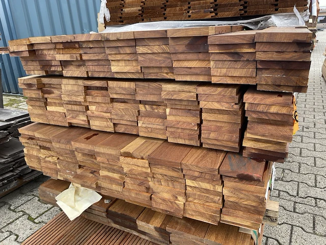 Ca. 241x guyana ipé geschaafd/gevingerlast, 21x120mm, lengte 500cm - afbeelding 3 van  3