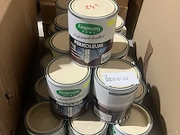 Ca. 24x blikken perkoleum, koopmans verf, dekkend, zomergeel - afbeelding 1 van  4