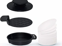 Ca. 24x burger press met 50 vellen antikleefpapier levivo - afbeelding 1 van  4