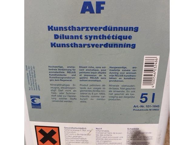 Ca. 24x kunstharsverdunner 5l, relius - afbeelding 4 van  6