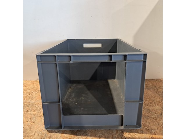 Ca. 24x stapelbaar opbergkrat, grijs - afbeelding 3 van  4