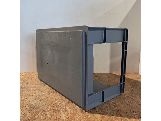 Ca. 24x stapelbaar opbergkrat, grijs - afbeelding 4 van  4