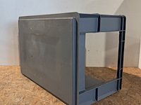 Ca. 24x stapelbaar opbergkrat, grijs - afbeelding 4 van  4