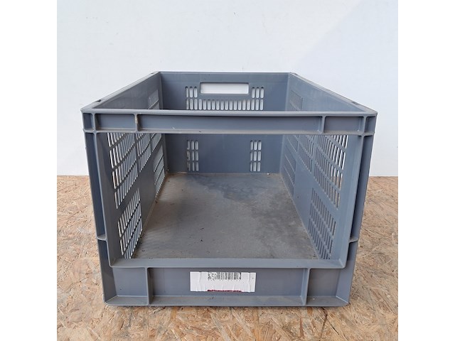 Ca. 24x stapelbaar opbergkrat, grijs - afbeelding 3 van  4