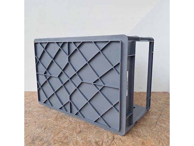 Ca. 24x stapelbaar opbergkrat, grijs - afbeelding 4 van  4