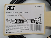 Ca. 250x display port kabel, act, ak3980 dp male 2.00m - afbeelding 2 van  5