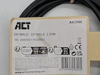 Ca. 250x display port kabel, act, ak3980 dp male 2.00m - afbeelding 2 van  5