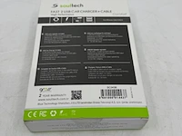 Ca. 250x dual usb autolader met iphone laadsnoer soultech, sc343b - afbeelding 2 van  5