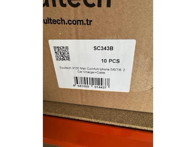 Ca. 250x dual usb autolader met iphone laadsnoer soultech, sc343b - afbeelding 4 van  5
