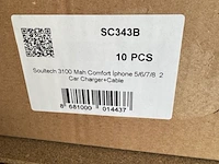 Ca. 250x dual usb autolader met iphone laadsnoer soultech, sc343b - afbeelding 4 van  5