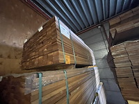 Ca. 253x guyana teak planken geschaafd, 25x90mm, lengte 215cm - afbeelding 4 van  4