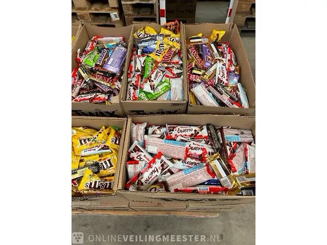 Ca. 25x doos snoep en chocola (ca. 3000 stuks totaal) w.o. m&m's, mars, snickers, twix - afbeelding 4 van  9