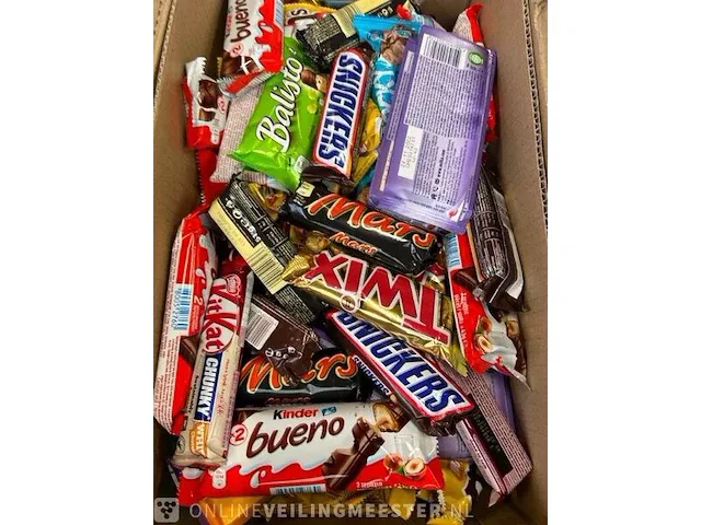 Ca. 25x doos snoep en chocola (ca. 3000 stuks totaal) w.o. m&m's, mars, snickers, twix - afbeelding 5 van  9