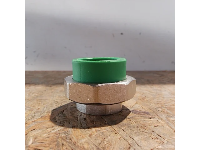 Ca. 25x driedelige koppeling binnendraad 1 1/2 f x 50 mm ppr, ifan, groen, 2025 - afbeelding 1 van  5