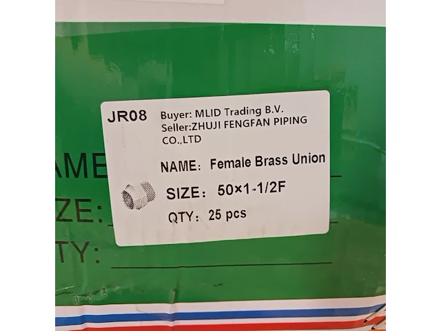 Ca. 25x driedelige koppeling binnendraad 1 1/2 f x 50 mm ppr, ifan, groen, 2025 - afbeelding 5 van  5