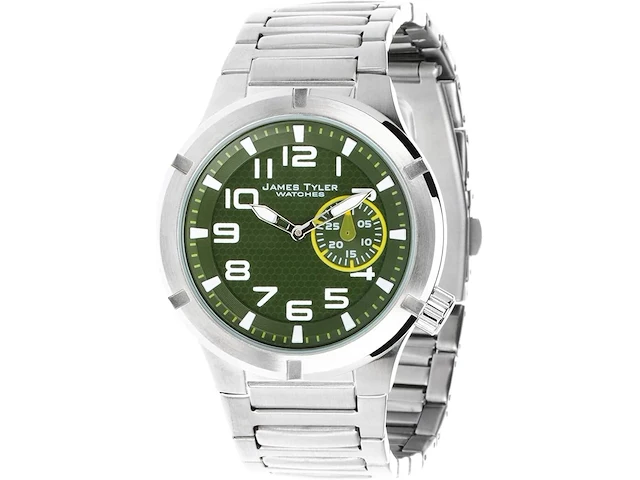 Ca. 25x herenhorloge kwartsuurwerk geborsteld roestvrijstalen band james tyler - afbeelding 1 van  2