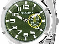 Ca. 25x herenhorloge kwartsuurwerk geborsteld roestvrijstalen band james tyler - afbeelding 1 van  2