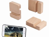 Ca. 260x houten telefoonhouder standaard met krat - afbeelding 1 van  5