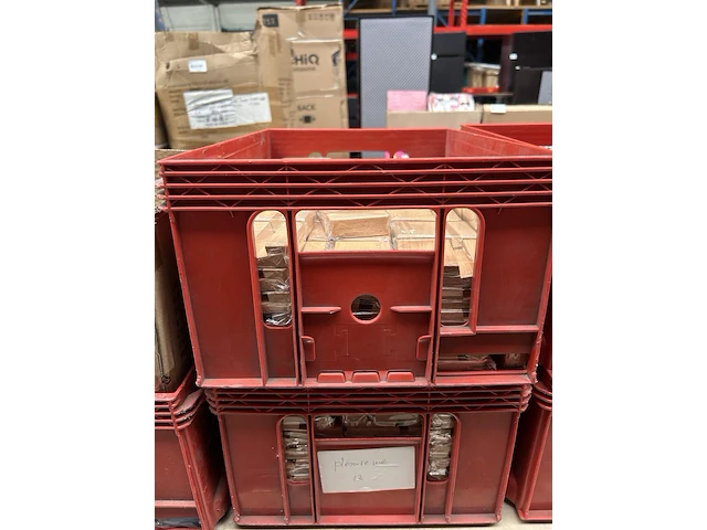 Ca. 260x houten telefoonhouder standaard met krat - afbeelding 3 van  5