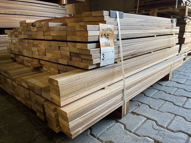 Ca. 263x ipé planken geschaafd country grade, 21x70mm, lengte 30/95cm, 138/125cm, 95/155cm - afbeelding 2 van  3