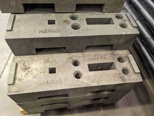 Ca. 27x bouwhek met 21x kunststof voet, heras - afbeelding 8 van  8