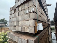 Ca. 27x guyana teak balken fijnbezaagd, 100x100mm, lengte 300cm - afbeelding 4 van  4