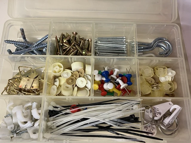 Ca. 27x huishoudartikelen assortiment box organizer - afbeelding 3 van  3