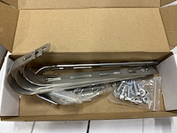 Ca. 27x set van 4 rvs haken + schroeven - afbeelding 2 van  6