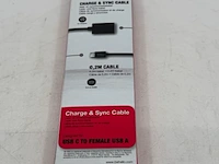Ca. 280x usb 2.0 laadsnoer, behcbl00026, zwart - afbeelding 2 van  6