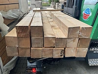 Ca. 28x douglas balken geschaafd, 140x140mm, lengte 300cm - afbeelding 3 van  3