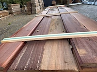 Ca. 28x massaranduba damwand-/ paardenboxprofiel, 28x195mm, lengte 500cm - afbeelding 1 van  3