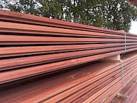 Ca. 28x massaranduba damwand-/ paardenboxprofiel, 28x195mm, lengte 500cm - afbeelding 2 van  3