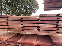 Ca. 28x massaranduba damwand-/ paardenboxprofiel, 28x195mm, lengte 500cm - afbeelding 3 van  3