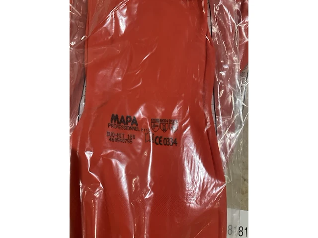 Ca. 290x paar latex handschoenen, mapa professioneel, duo-nit180, rood - afbeelding 3 van  5