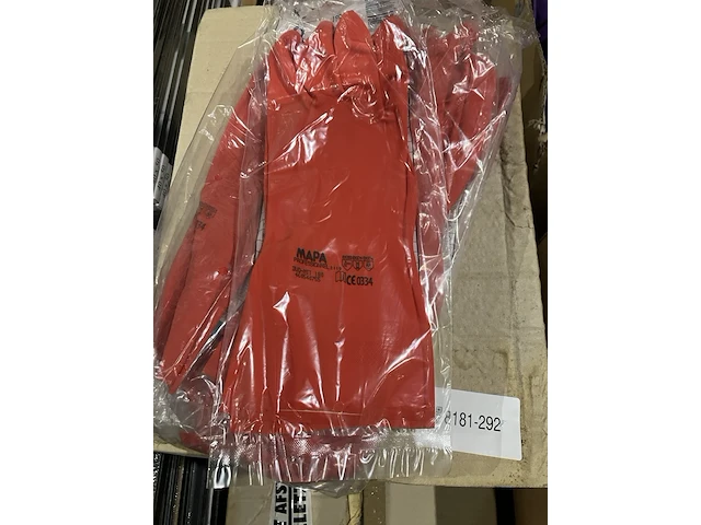 Ca. 290x paar latex handschoenen, mapa professioneel, duo-nit180, rood - afbeelding 4 van  5