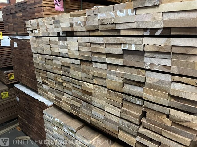 Ca. 299x ipé prime hardhouten planken gescchaafd, 21x95mm, lengte 95cm - afbeelding 3 van  3