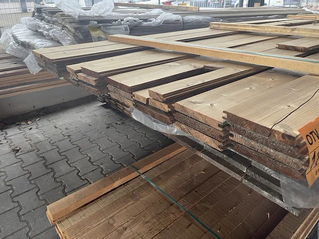 Ca. 29x thermo vuren veer en groef, 19x130mm, lengte 510cm - afbeelding 3 van  3