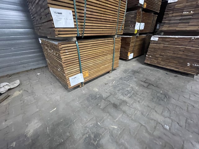 Ca. 308x guyana ipé planken geschaafd, 21x145mm, lengte 125cm - afbeelding 4 van  5