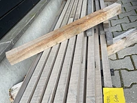 Ca. 30x latten zwart gecoat, 40x40mm, lengte 480cm - afbeelding 1 van  3