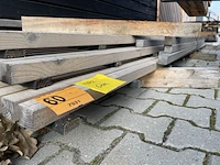 Ca. 30x latten zwart gecoat, 40x40mm, lengte 480cm - afbeelding 2 van  3