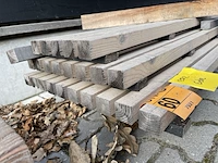 Ca. 30x latten zwart gecoat, 40x40mm, lengte 480cm - afbeelding 3 van  3