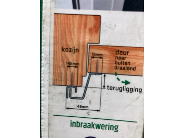Ca. 30x secu inbraak beveiliging deurstrip - afbeelding 5 van  6