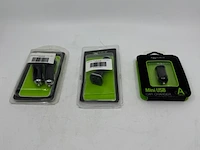 Ca. 31x autolader duo en circa 77x autolader mini-usb exclusive, zwart - afbeelding 1 van  8
